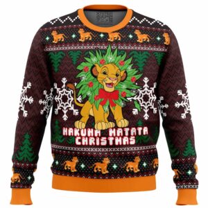 Hakuna Matata Lion King Gifts For Family Holiday Christmas Ugly Sweater