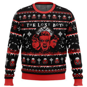 Half Vampire The Lost Boys Gifts For Family Holiday Christmas Ugly Sweater