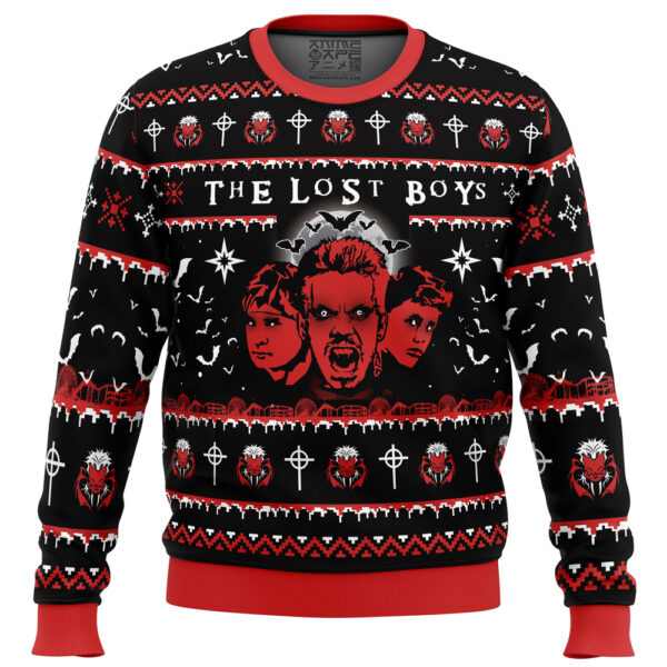 Half Vampire The Lost Boys Gifts For Family Holiday Christmas Ugly Sweater