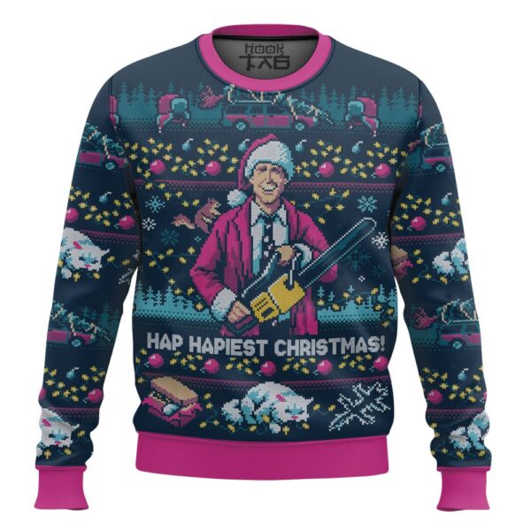 Hap Hapiest Christmas National Lampoon’s Christmas Vacation Best Holiday Christmas Ugly Sweater Gifts For Family