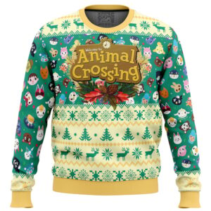 Happy Animal Villagers Animal Crossing Gifts For Family Holiday Christmas Ugly Sweater