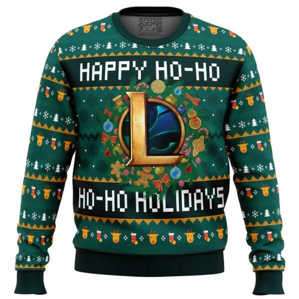 Happy Ho-Ho-Ho Holidays League of Legends Gifts For Family Holiday Christmas Ugly Sweater