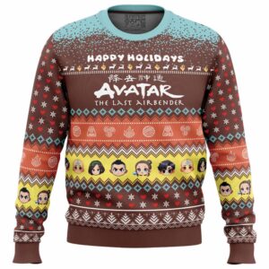 Happy Holidays Avatar The Last Airbender Gifts For Family Holiday Christmas Ugly Sweater