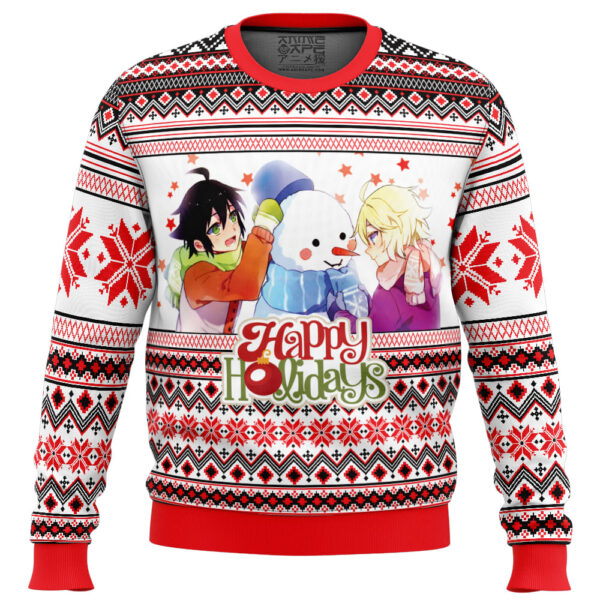 Happy Holidays Seraph Of The End Gifts For Family Holiday Christmas Ugly Sweater