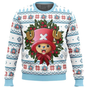 Happy Tony Tony Chopper OP Pirates Gifts For Family Holiday Christmas Ugly Sweater