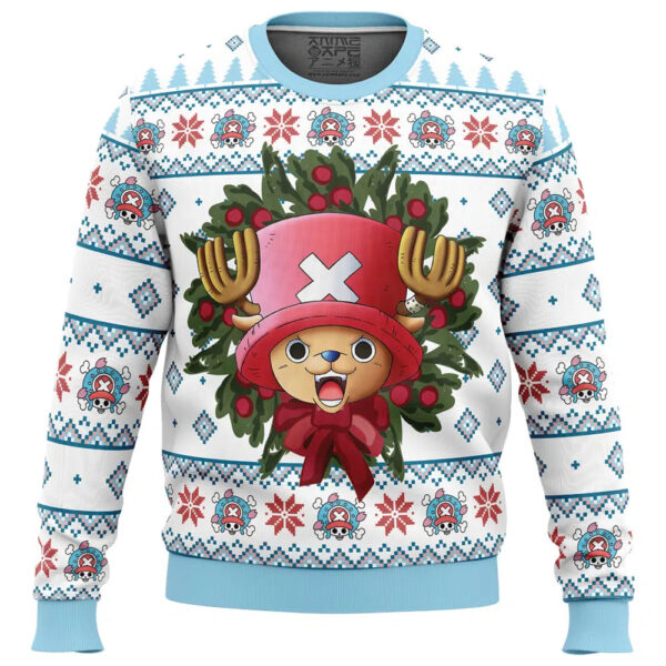 Happy Tony Tony Chopper OP Pirates Gifts For Family Holiday Christmas Ugly Sweater