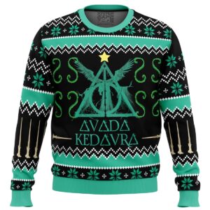 Harry Potter Avada Kedavra Gifts For Family Holiday Christmas Ugly Sweater