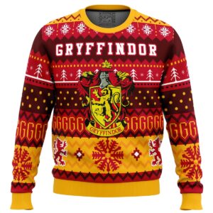 Harry Potter Gryffindor House Gifts For Family Holiday Christmas Ugly Sweater