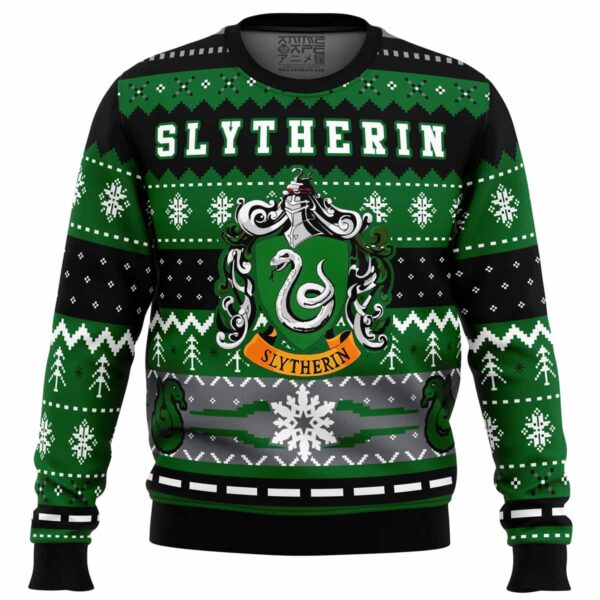 Harry Potter Slytherin House Gifts For Family Holiday Christmas Ugly Sweater