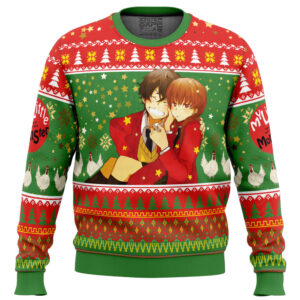 Haru and Shizuku My Little Monster Gifts For Family Holiday Christmas Ugly Sweater