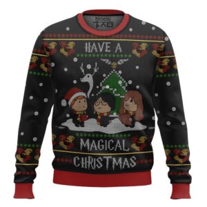 Have A Magical Christmas Harry Potter Best Holiday Christmas Ugly Sweater Gifts For Family