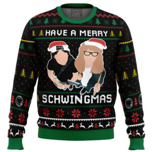 Have A Merry Schwingmas Wayne’s World Gifts For Family Holiday Christmas Ugly Sweater