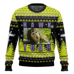 Hawk Tuah The Exorcist Horror Best Holiday Christmas Ugly Sweater Gifts For Family