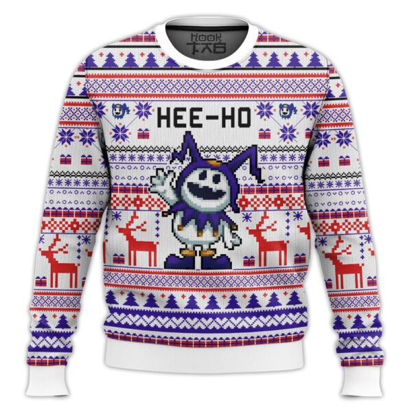 Hee-Ho Jack Frost Shin Megami Tensei Best Holiday Christmas Ugly Sweater Gifts For Family