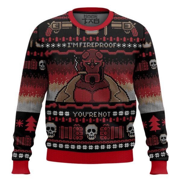 Hellboy Fireproof Christmas Best Holiday Christmas Ugly Sweater Gifts For Family