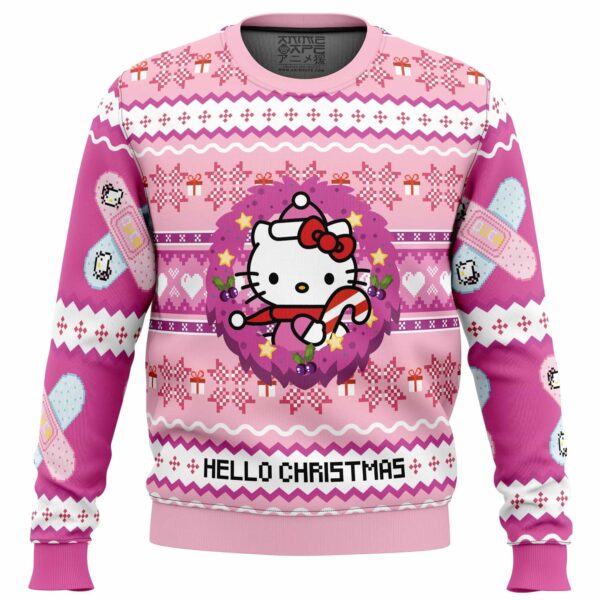 Hello Christmas Hello Kitty Gifts For Family Holiday Christmas Ugly Sweater