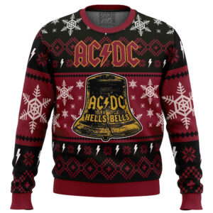 Hells Bells ACDC Gifts For Family Holiday Christmas Ugly Sweater