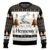 Hennessy Cognac Snowflake Pattern Gifts For Family Holiday Christmas Ugly Sweater