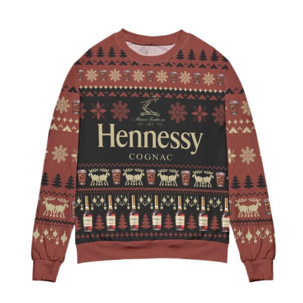 Hennessy Cognac Wine Gifts For Family Holiday Christmas Ugly Sweater