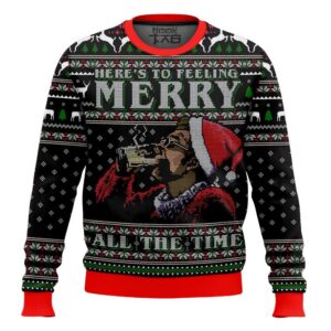 Here’s To Feeling Merry All The Time Cosmo Kramer Seinfeld Best Holiday Christmas Ugly Sweater Gifts For Family