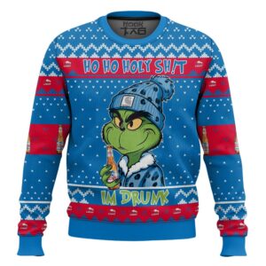 Ho Ho Holy Shit Im Drunk Coors Light Grinch Best Holiday Christmas Ugly Sweater Gifts For Family