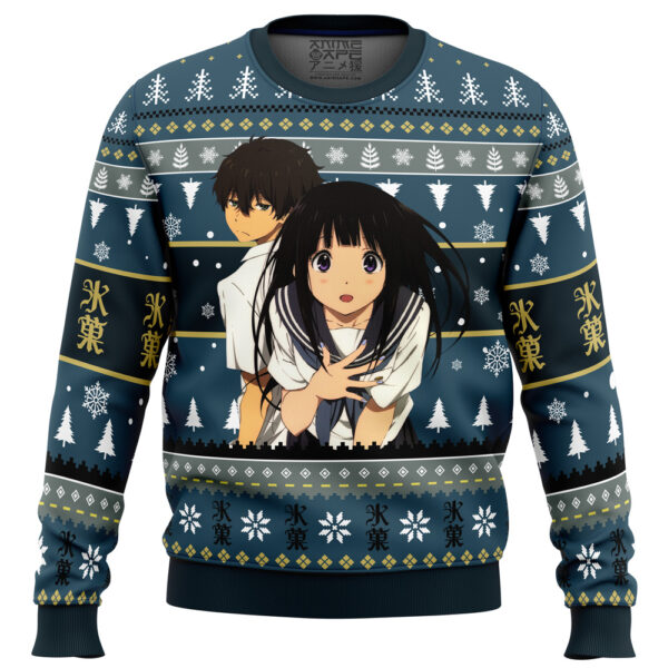 Houtarou And Eru Hyouka Gifts For Family Holiday Christmas Ugly Sweater