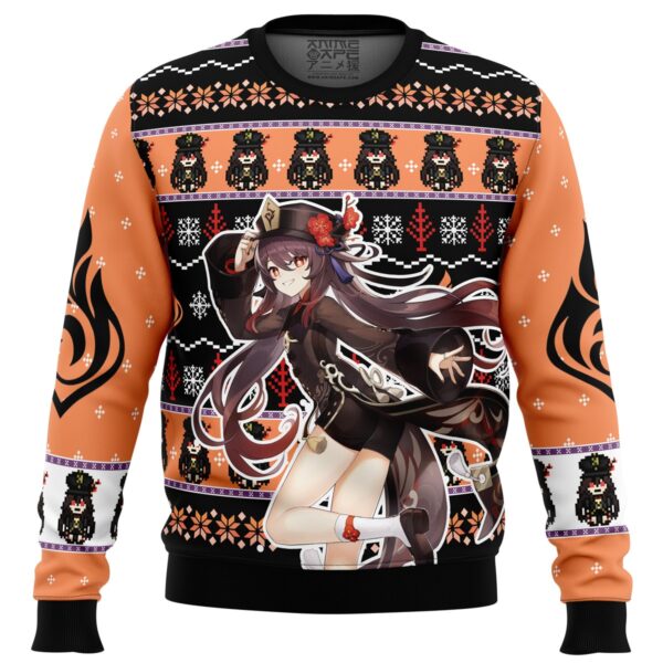 Hu Tao Genshin Impact Gifts For Family Holiday Christmas Ugly Sweater