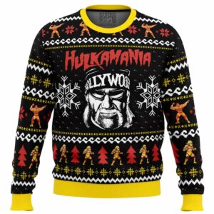 Hulkamania Hulk Hogan Gifts For Family Holiday Christmas Ugly Sweater