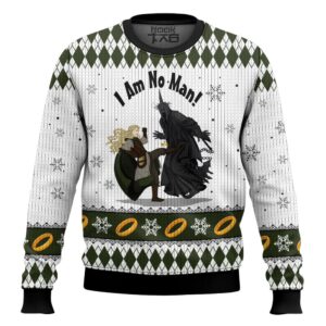 I Am No Man Lord Of The Rings Best Holiday Christmas Ugly Sweater Gifts For Family