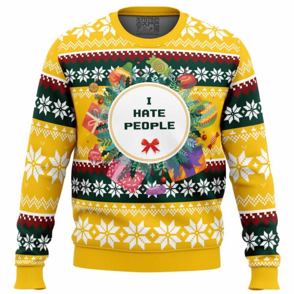 I Hate People Parody Gifts For Family Holiday Christmas Ugly Sweater