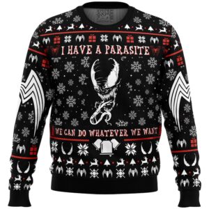 I Have a Parasite We Are Venom Venom Gifts For Family Holiday Christmas Ugly Sweater