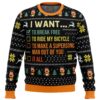 I Want To Eat Meat Luffy OP Pirates Gifts For Family Holiday Christmas Ugly Sweater