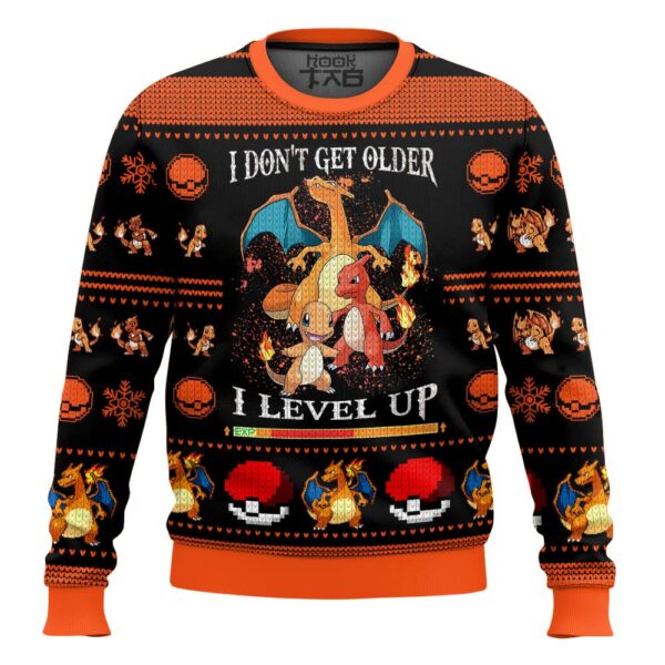 I don’t get older I level up Charizard Best Holiday Christmas Ugly Sweater Gifts For Family