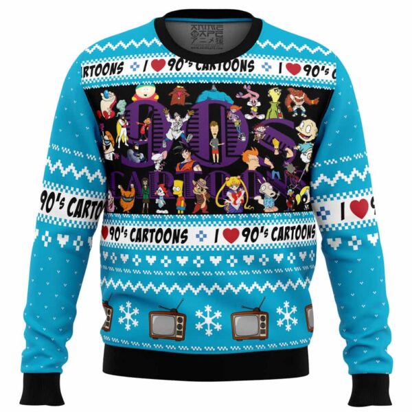 I love the 90s Cartoons Gifts For Family Holiday Christmas Ugly Sweater