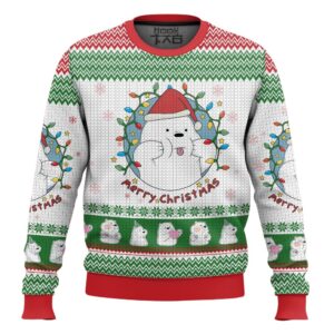 Ice Bear Cartoon Christmas Best Holiday Christmas Ugly Sweater Gifts For Family