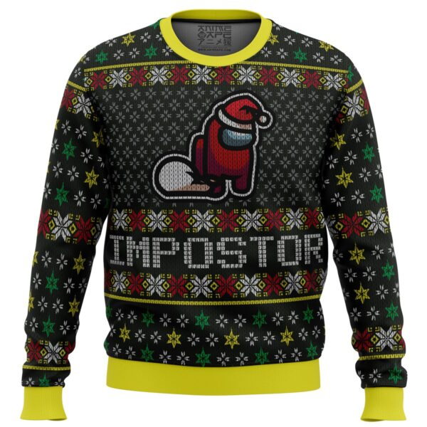 Impostor Among Us Gifts For Family Holiday Christmas Ugly Sweater