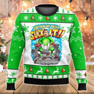 Impractical Jokers Captain Fat Belly Suck It Best Holiday Christmas Ugly Sweater Gifts For Family