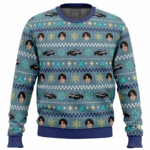 Initial D Takumi Fujiwara Gifts For Family Holiday Christmas Ugly Sweater