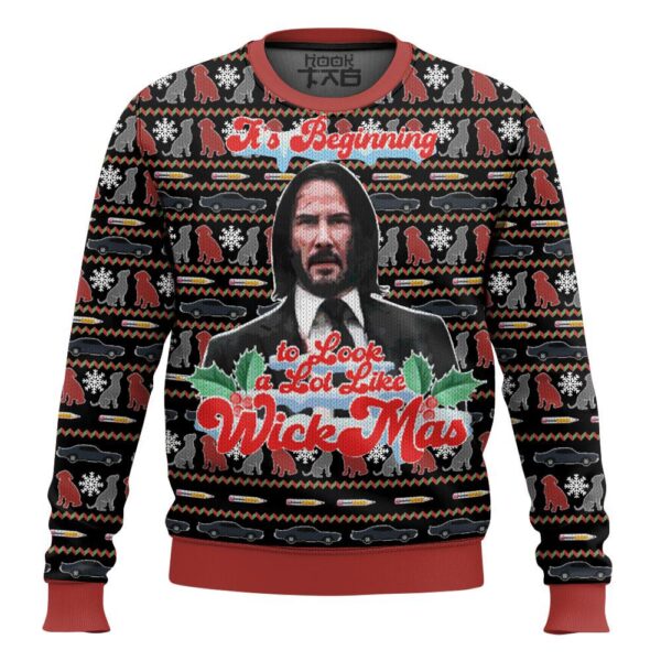 Its Beginning To Look A Lot Like WickMas John Wick Best Holiday Christmas Ugly Sweater Gifts For Family