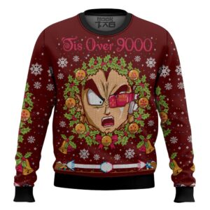 Its Over 9000 Dragon Ball Z Best Holiday Christmas Ugly Sweater Gifts For Family