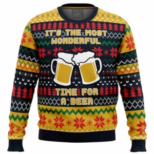 Its The Most Wonderful Time For A Beer Parody Gifts For Family Holiday Christmas Ugly Sweater