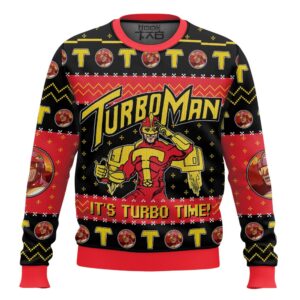 Its Turbo Time Turbo Man Jingle All the Way Best Holiday Christmas Ugly Sweater Gifts For Family