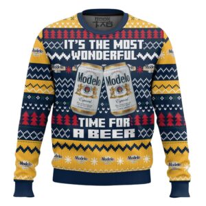 Its the Most Wonderful time for a Modelo Best Holiday Christmas Ugly Sweater Gifts For Family