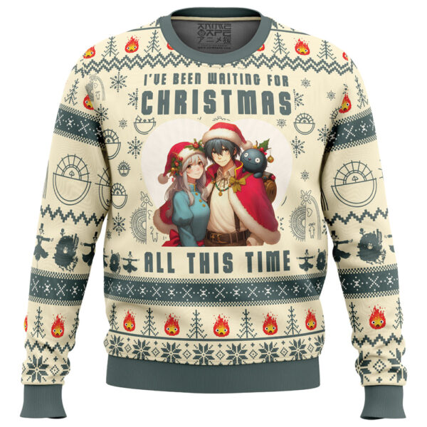 I’ve Been Waiting for Christmas All This Time Howl’s Moving Castle Gifts For Family Holiday Christmas Ugly Sweater