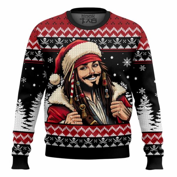 Jack Sparrow Pirates of the Caribbean Best Holiday Christmas Ugly Sweater Gifts For Family