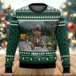 Jameson Bear Best Holiday Christmas Ugly Sweater Gifts For Family