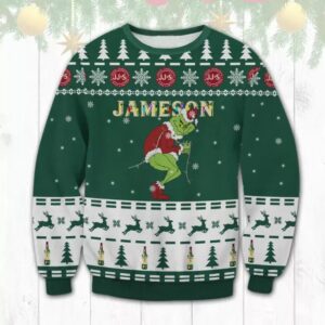 Jameson Grinch Christmas Light Gifts For Family Holiday Christmas Ugly Sweater