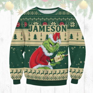 Jameson Grinch Gifts For Family Holiday Christmas Ugly Sweater