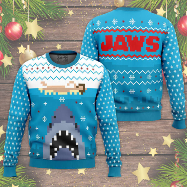 Jaws Blue Knitting Pattern Gifts For Family Holiday Christmas Ugly Sweater Gift For Christmas