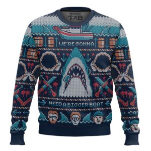 Jaws We’re Gonna Need a Bigger Boat Christmas Best Holiday Christmas Ugly Sweater Gifts For Family